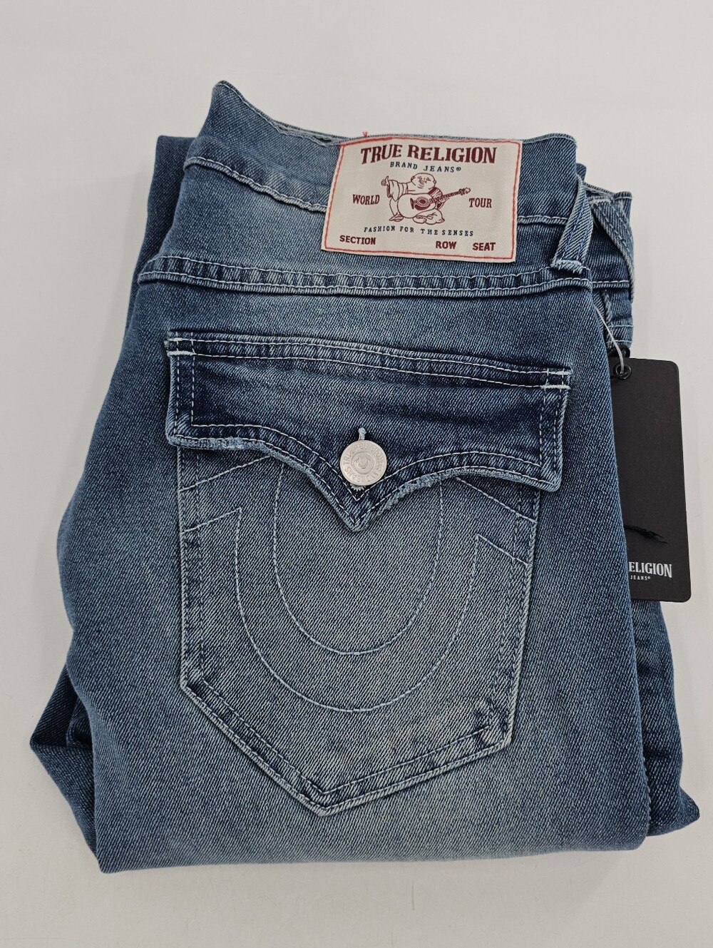 True Religion Ricky SN Flap Relaxed Straight Jeans World Tour Men's